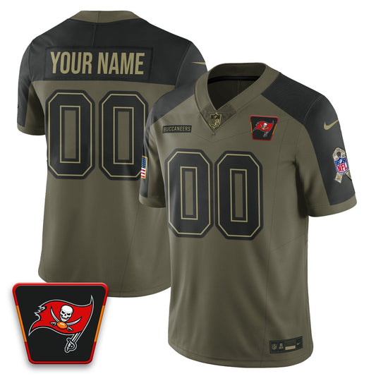 Custom Tampa Bay Buccaneers 2025 Salute to Service Limited Jersey - All Stitched509VTHNJS237