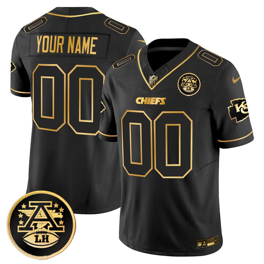 Kansas City Chiefs 2025 Gold Vapor Limited Custom Jersey - All Stitched