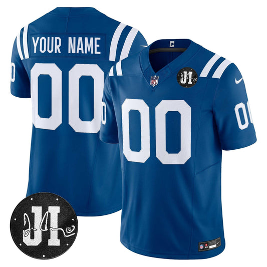 Indianapolis Colts 2025 Jim Irsay Patch Vapor Limited Custom Jersey - All Stitched