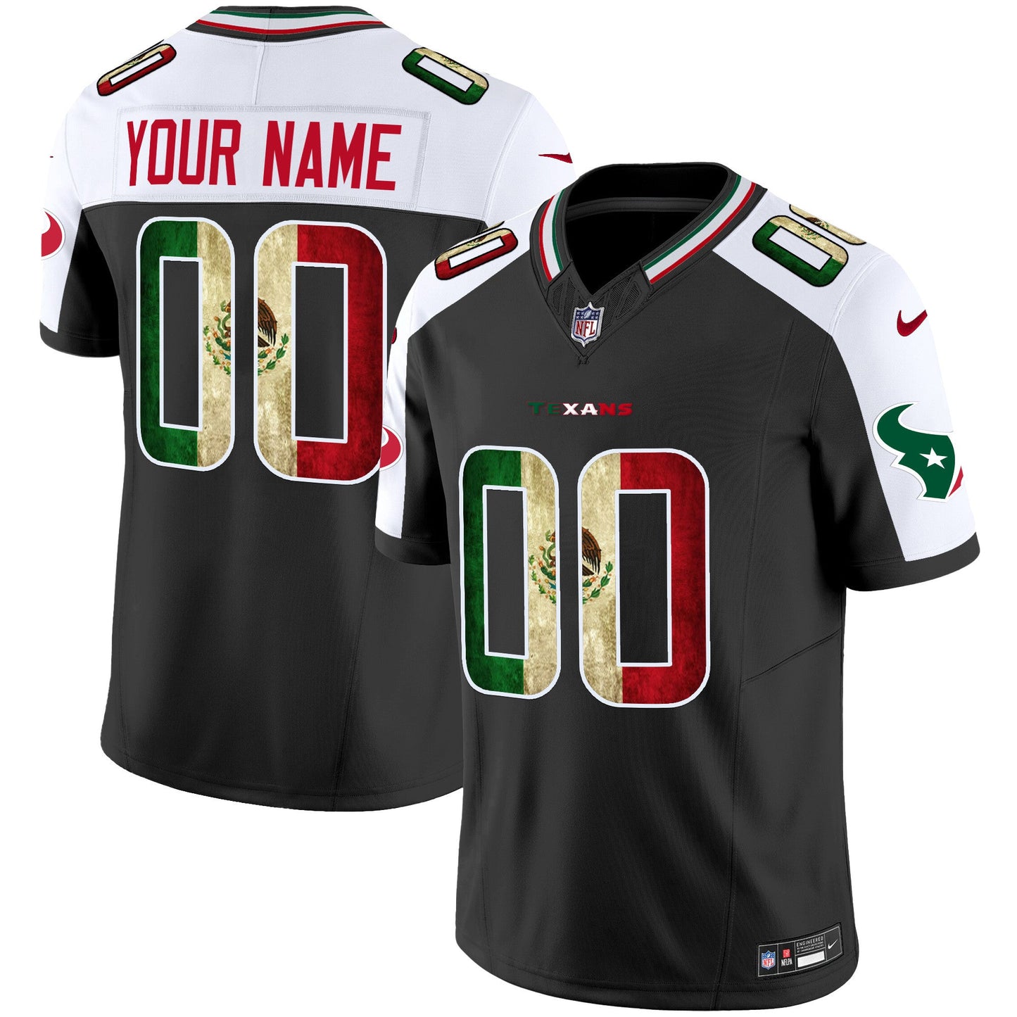 Houston Texans 2025 Mexico Vapor Limited Custom Jersey - All Stitched