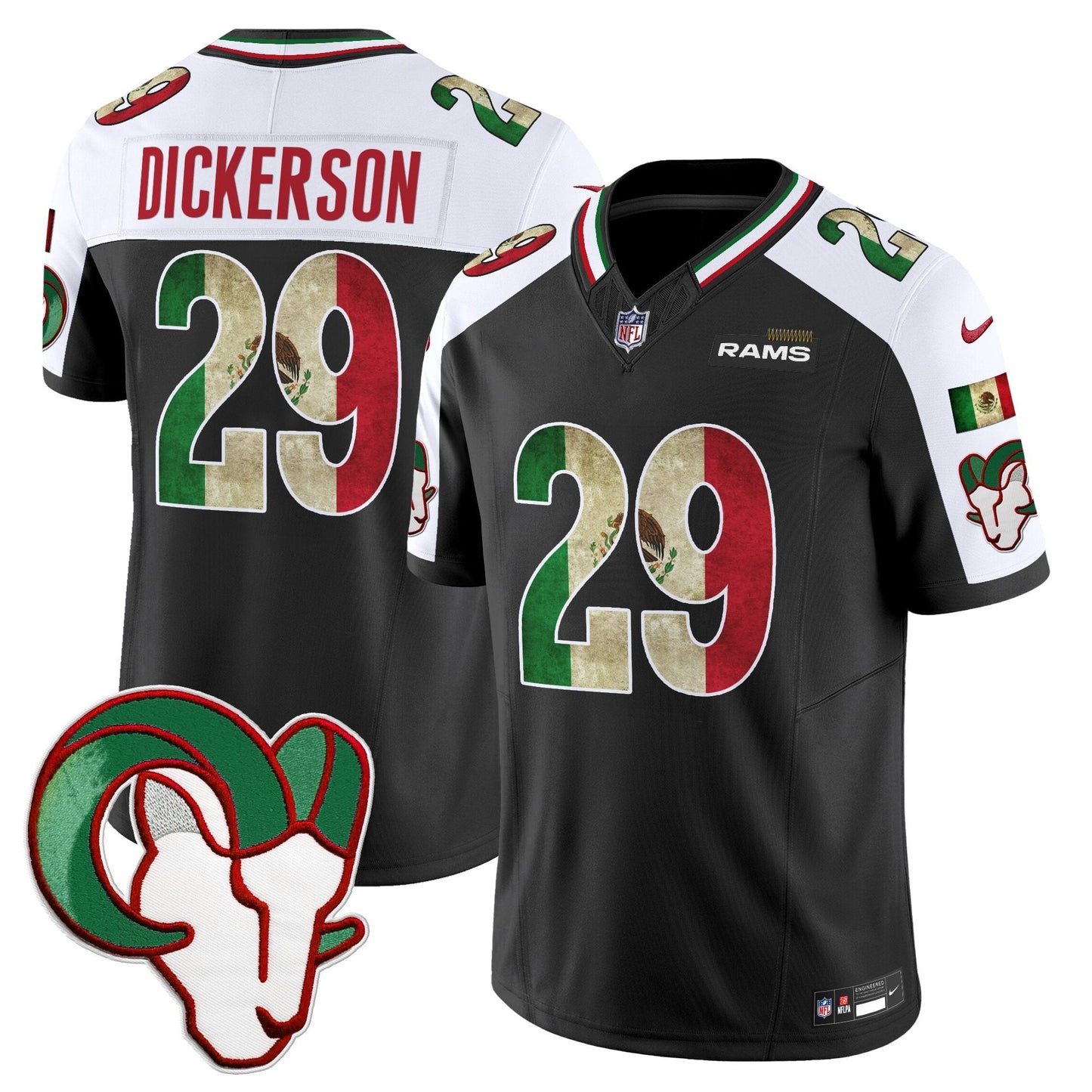 Men's Los Angeles Rams 2025 Mexico Vapor Limited Jersey - All Stitched