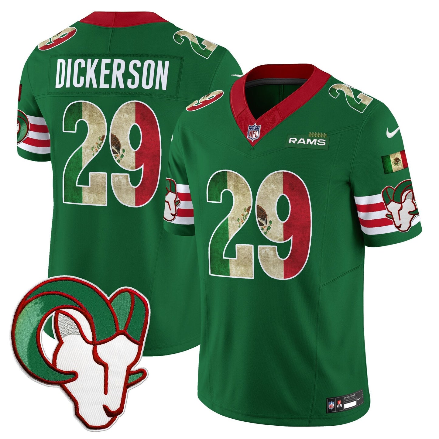 Men's Los Angeles Rams 2025 Mexico Vapor Limited Jersey - All Stitched