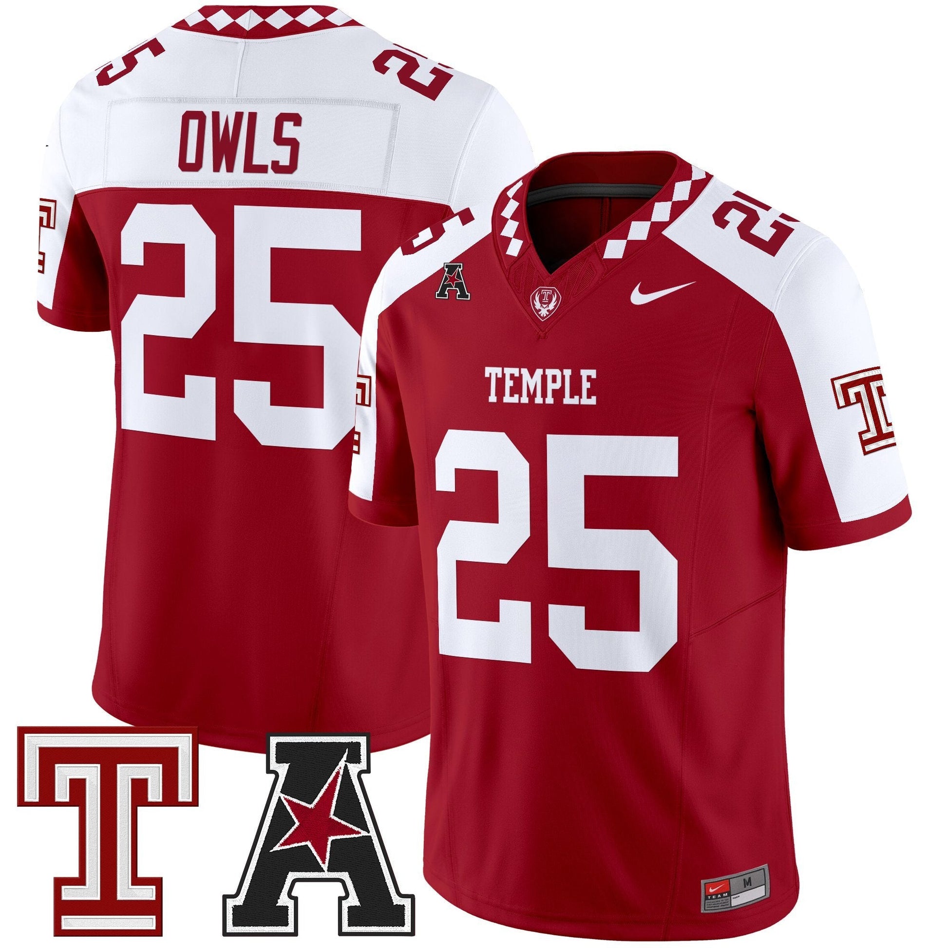 Men's Temple Owls 2025 Vapor Limited Jersey - All Stitched