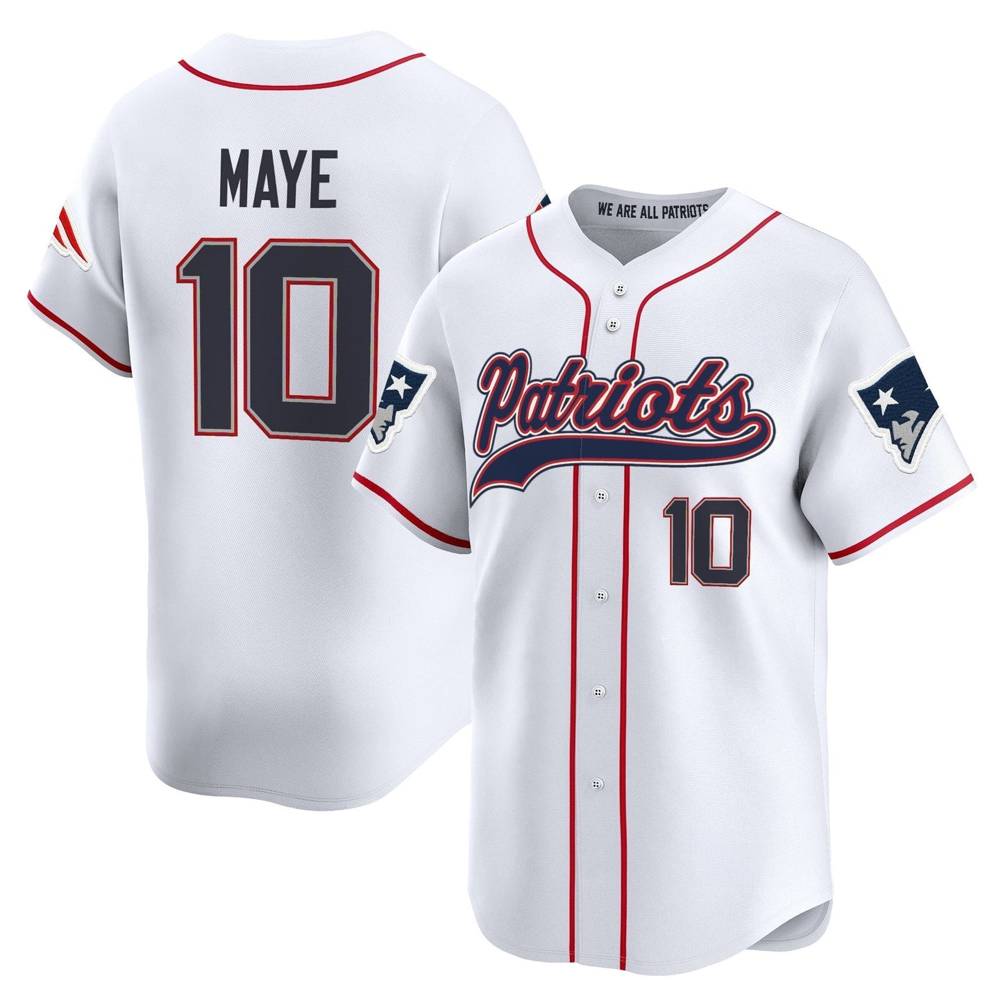 Men's New England Patriots 2025 Vapor Baseball Jersey - All Stitched