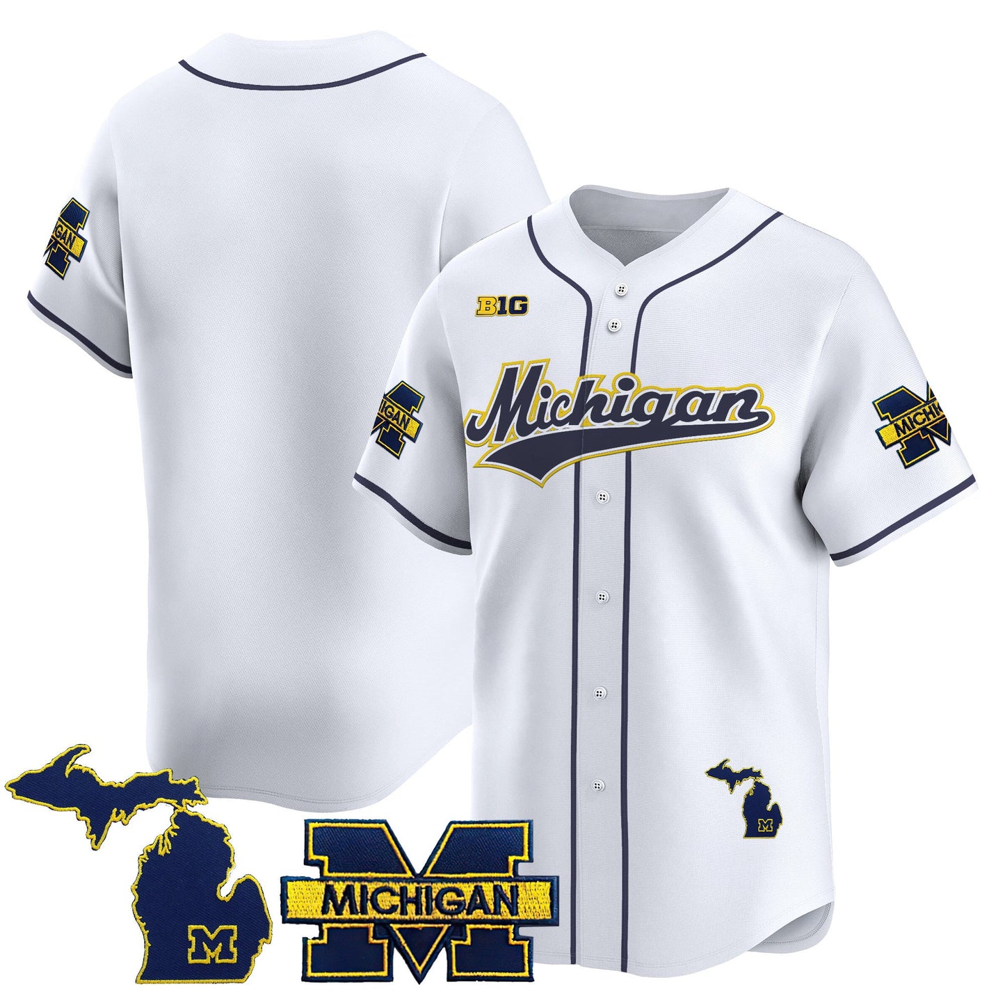 Men's Michigan Wolverines 2025 Vapor Baseball Jersey - All Stitched