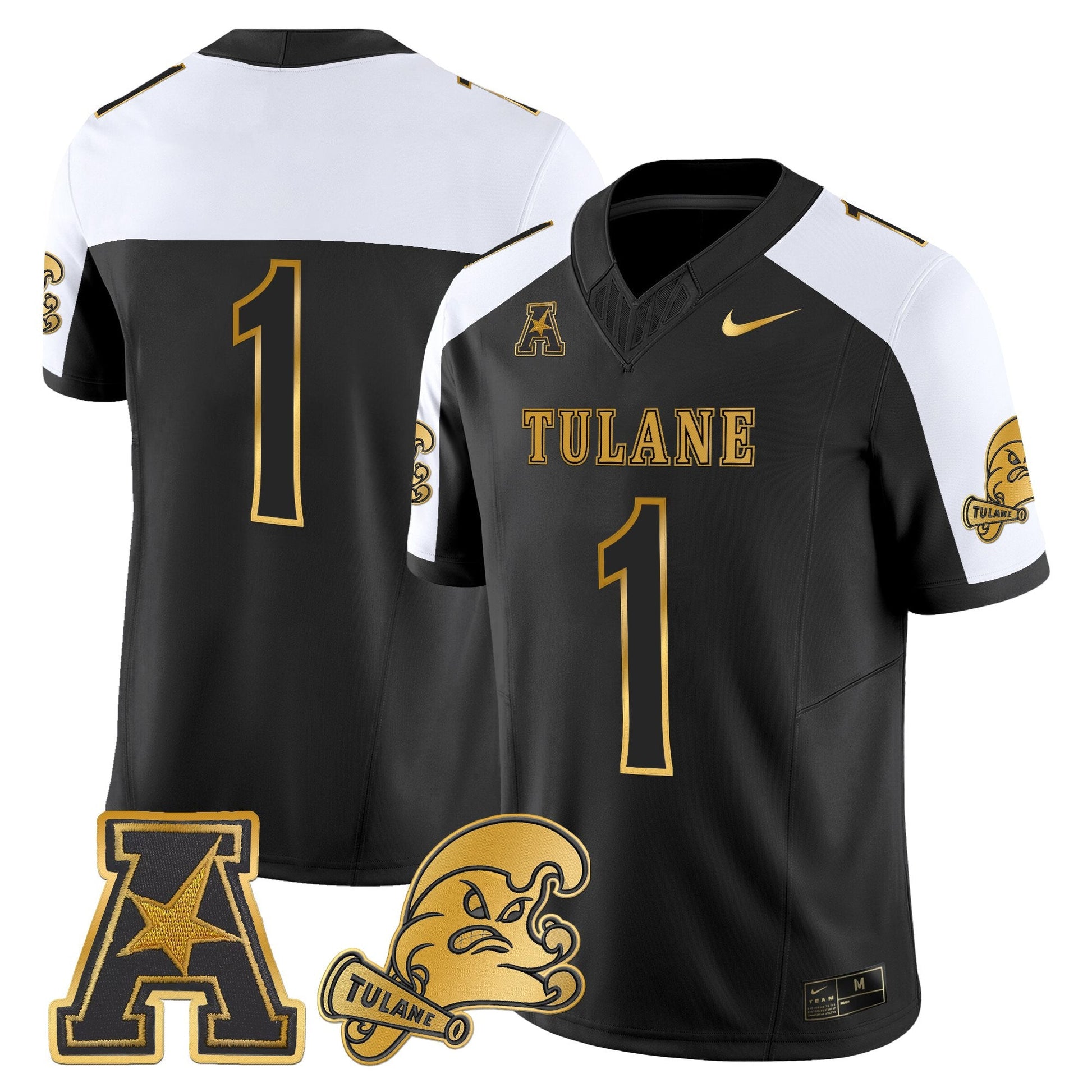 Men's Tulane Green Wave 2025 'City Edition' Gold Vapor Limited Jersey - All Stitched