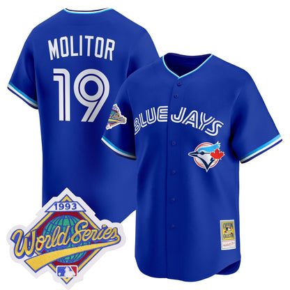 Men's Toronto Blue Jays 1993 World Series Vapor Premier Jersey - Throwback Edition - All Stitched