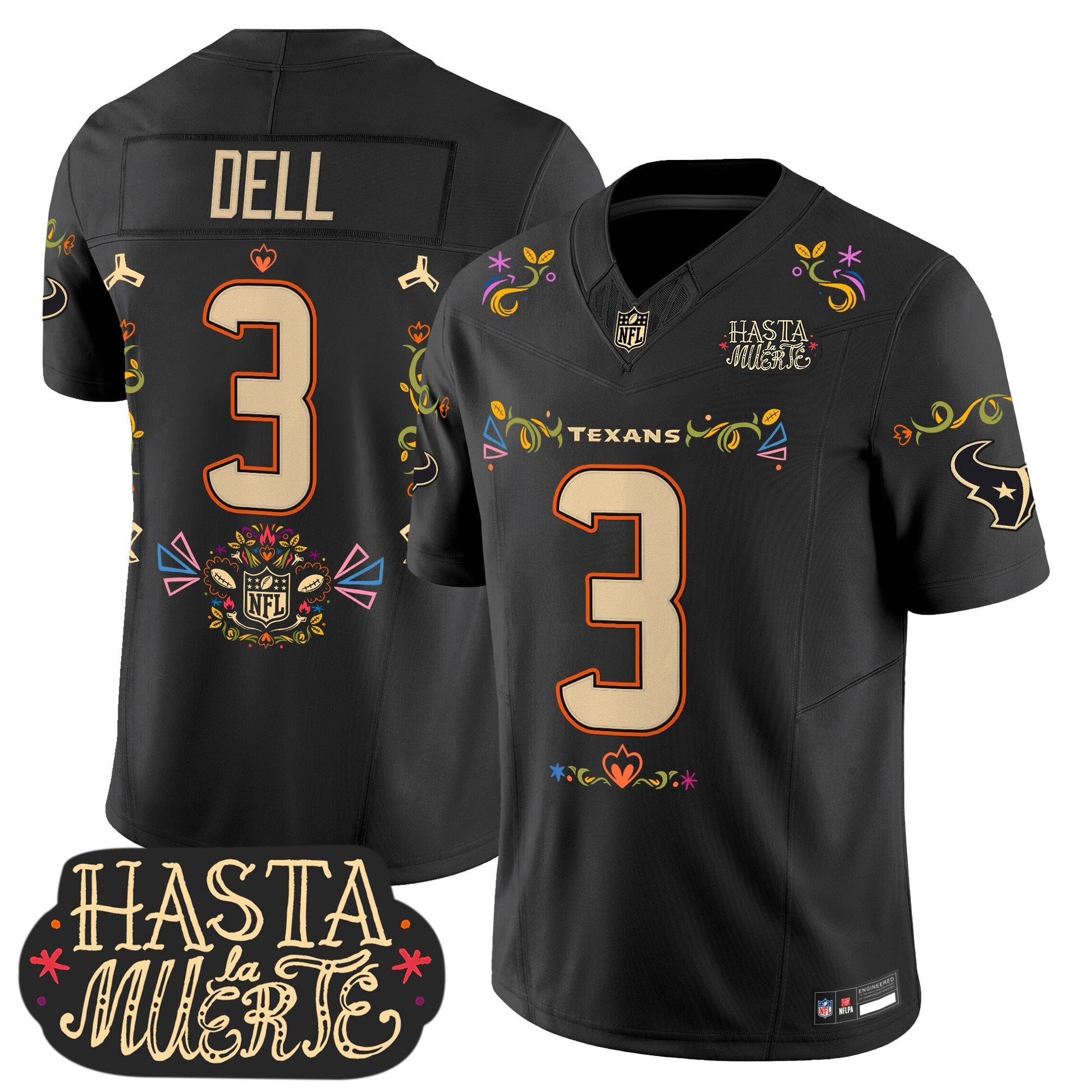 Houston Texans Mexico 'Hasta la Muerte Edition' Vapor Limited Jersey - All Printed