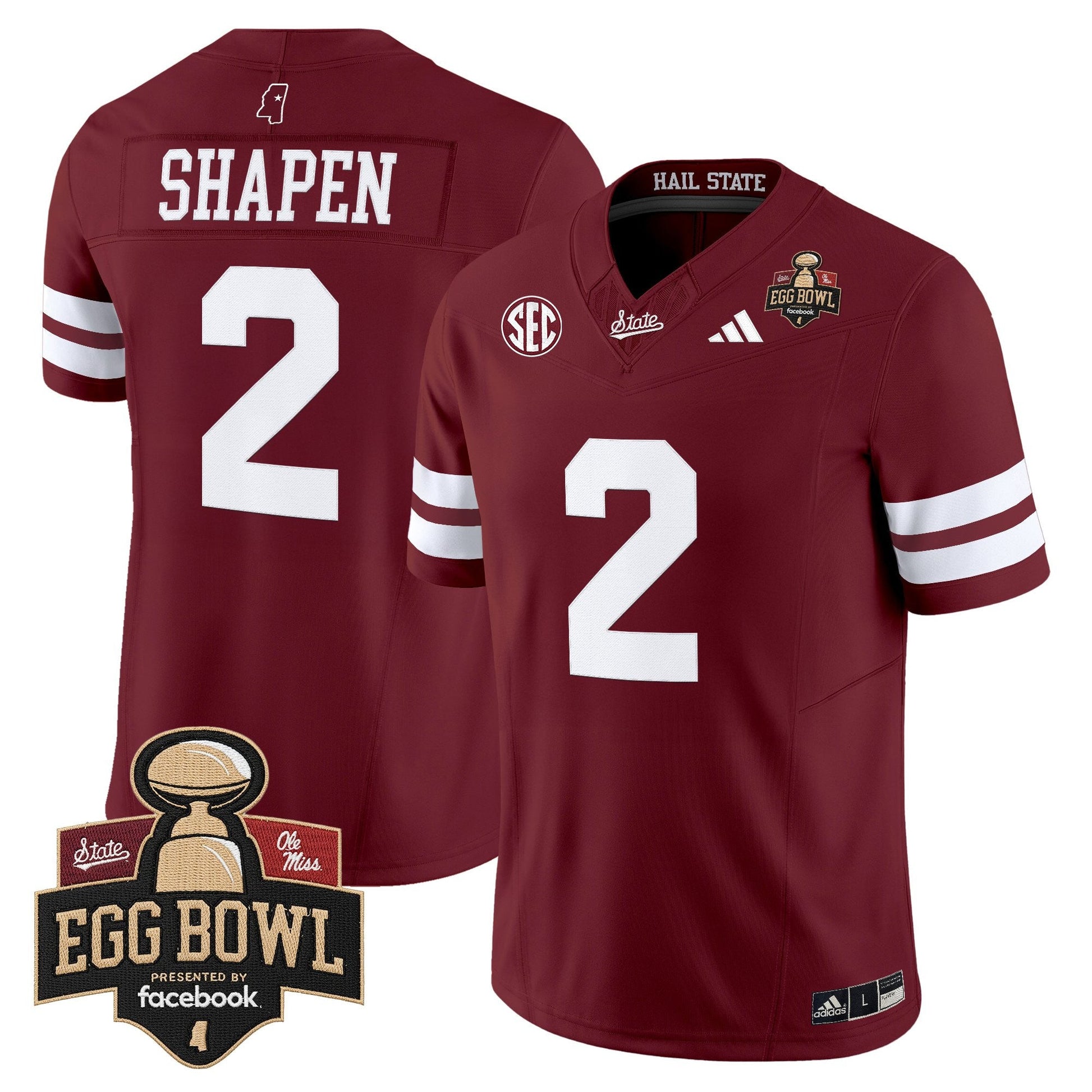 Men's Mississippi State Bulldogs 2025 Egg Bowl Vapor Limited Jersey - All Stitched