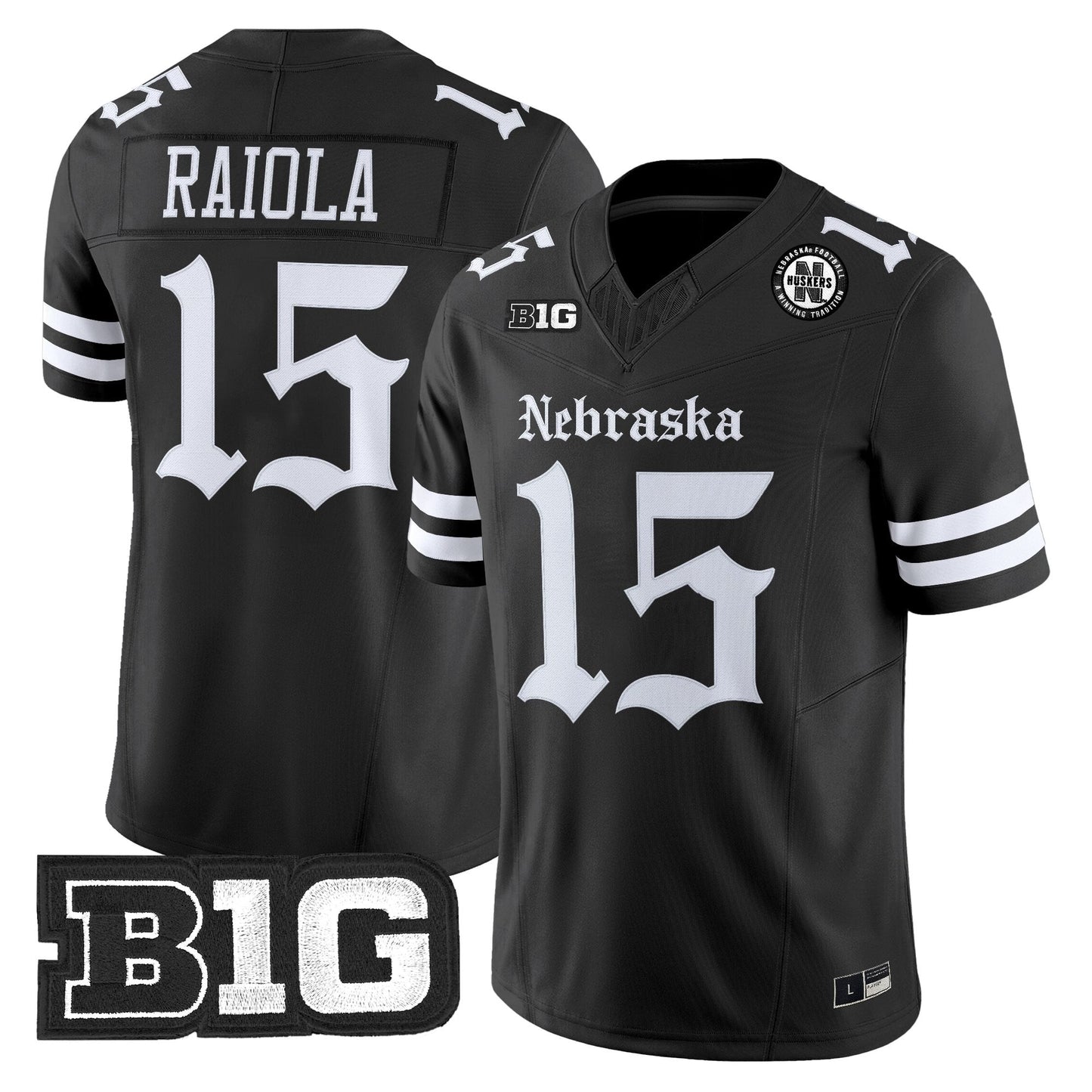 Men's Nebraska Cornhuskers 'Gothic Edition' Vapor Limited Jersey - All Stitched