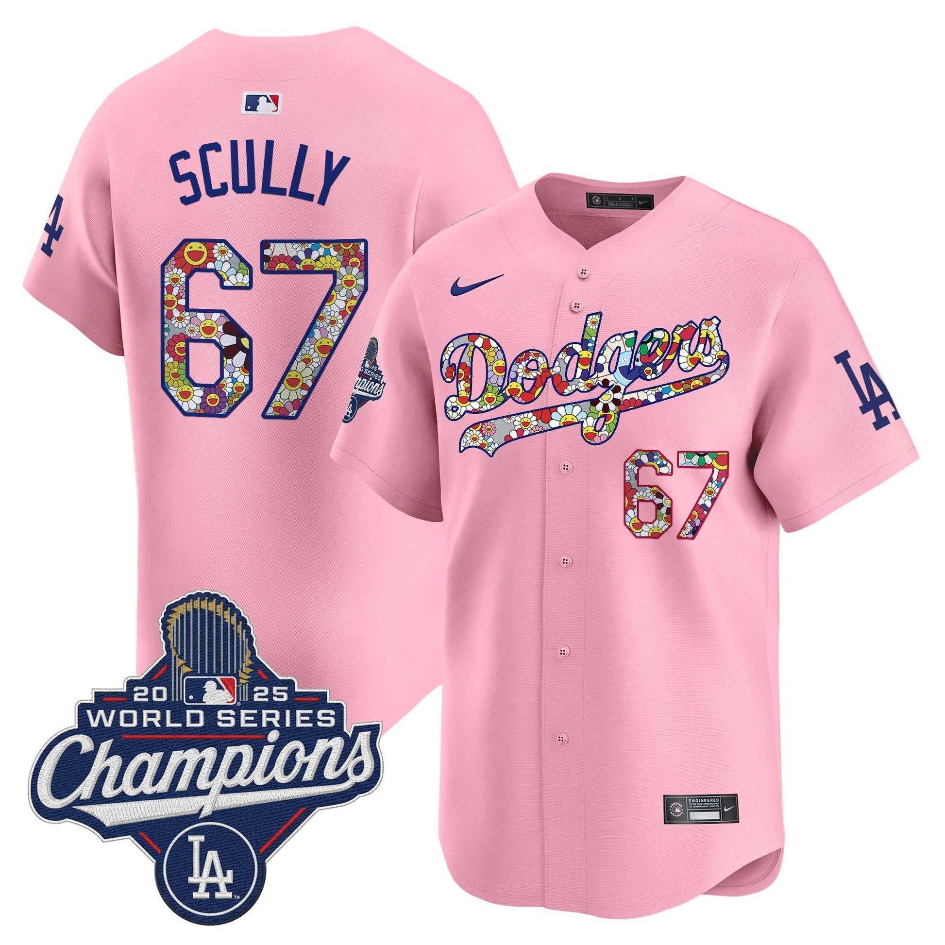 Men's Dodgers 2025 World Series Champions x Takashi Murakami Vapor Premier Limited Jersey - Stitched