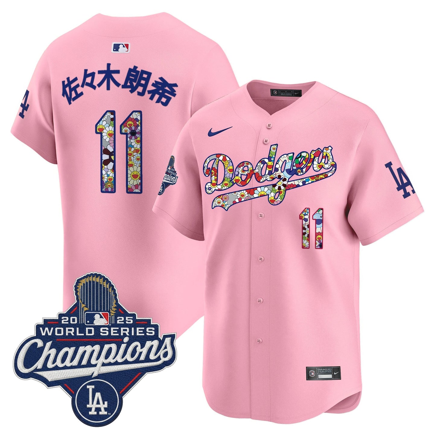 Men's Dodgers 2025 World Series Champions x Takashi Murakami Vapor Premier Limited Jersey - Stitched