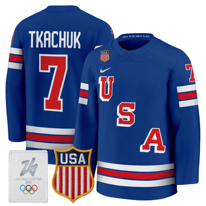 Men's 2026 USA Olympic Premium Hockey Jersey - All Stitched