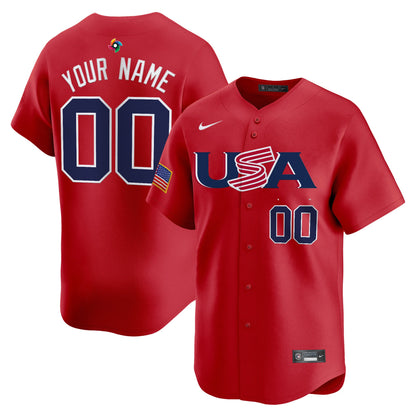 Team USA World Baseball Classic Vapor Premier Custom Jersey - 2023 Style - 2026 Roster (Projected Number) - All Stitched