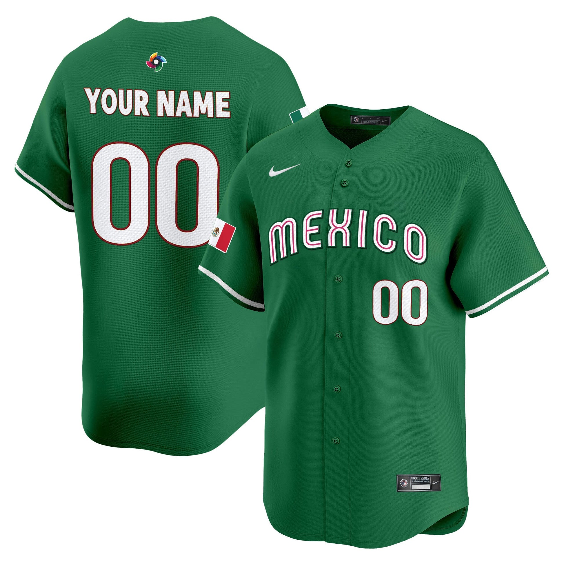 Team Mexico World Baseball Classic Vapor Premier Custom Jersey - 2026 Roster - All Stitched