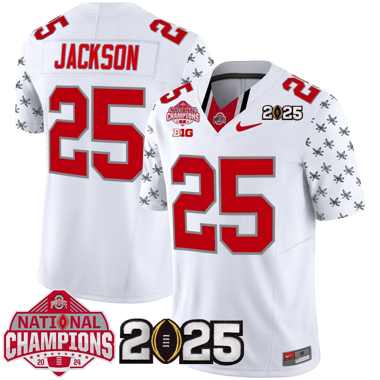 Ohio State Buckeyes National Champions Patch Vapor Limited Jersey - Stitched