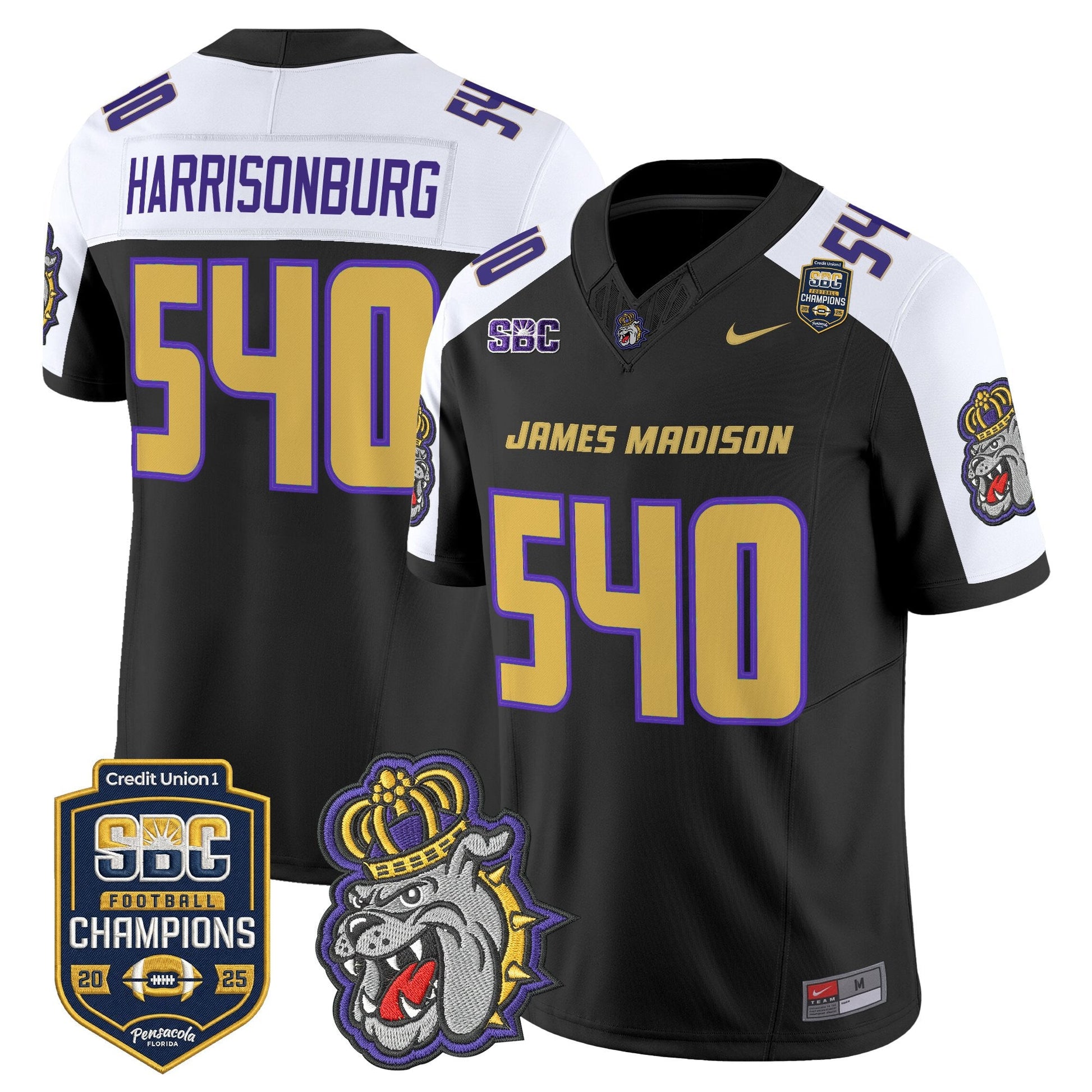 Men's James Madison Dukes 2025 SBC Champions Vapor Limited Jersey - All Stitched