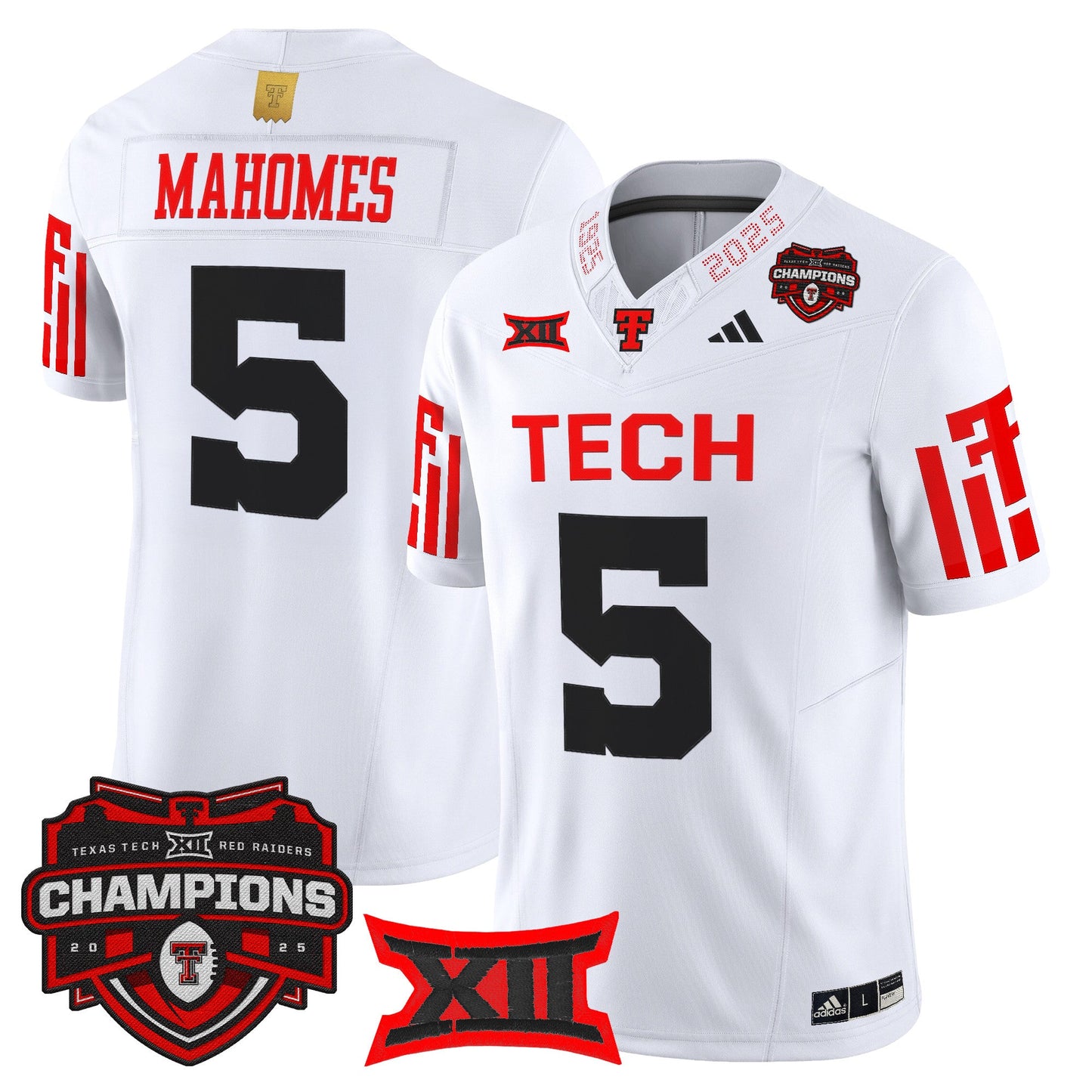 Men's Texas Tech Red Raiders 2025 Big 12 Champions Vapor Limited Jersey - All Stitched