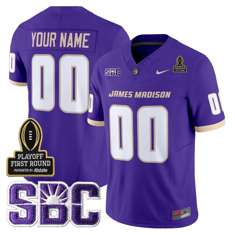 Custom JMD 2025 Playoff First Round Patch Jersey - All Stitched
