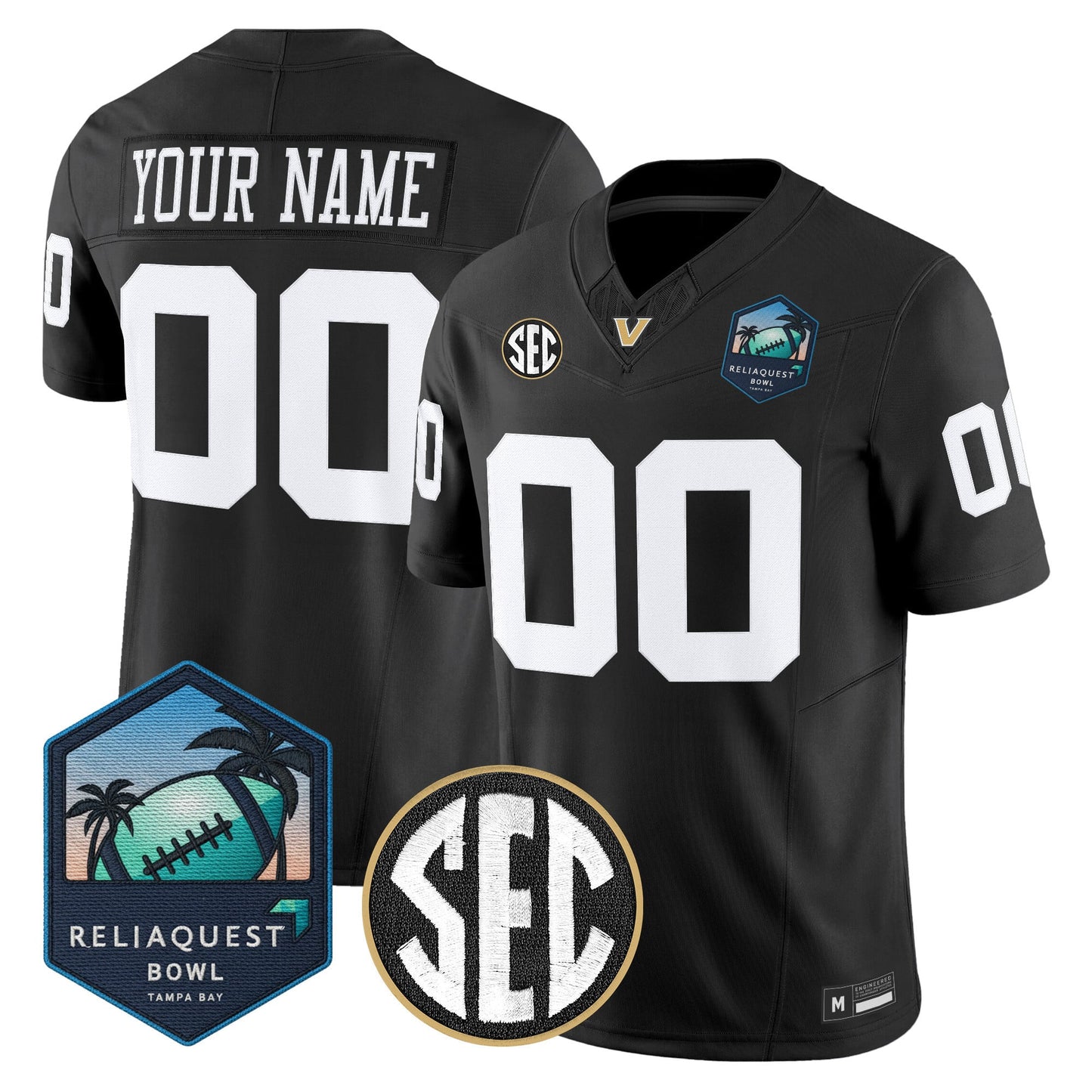 Vanderbilt Commodores 2025 ReliaQuest Bowl Vapor Limited Custom Jersey - All Stitched