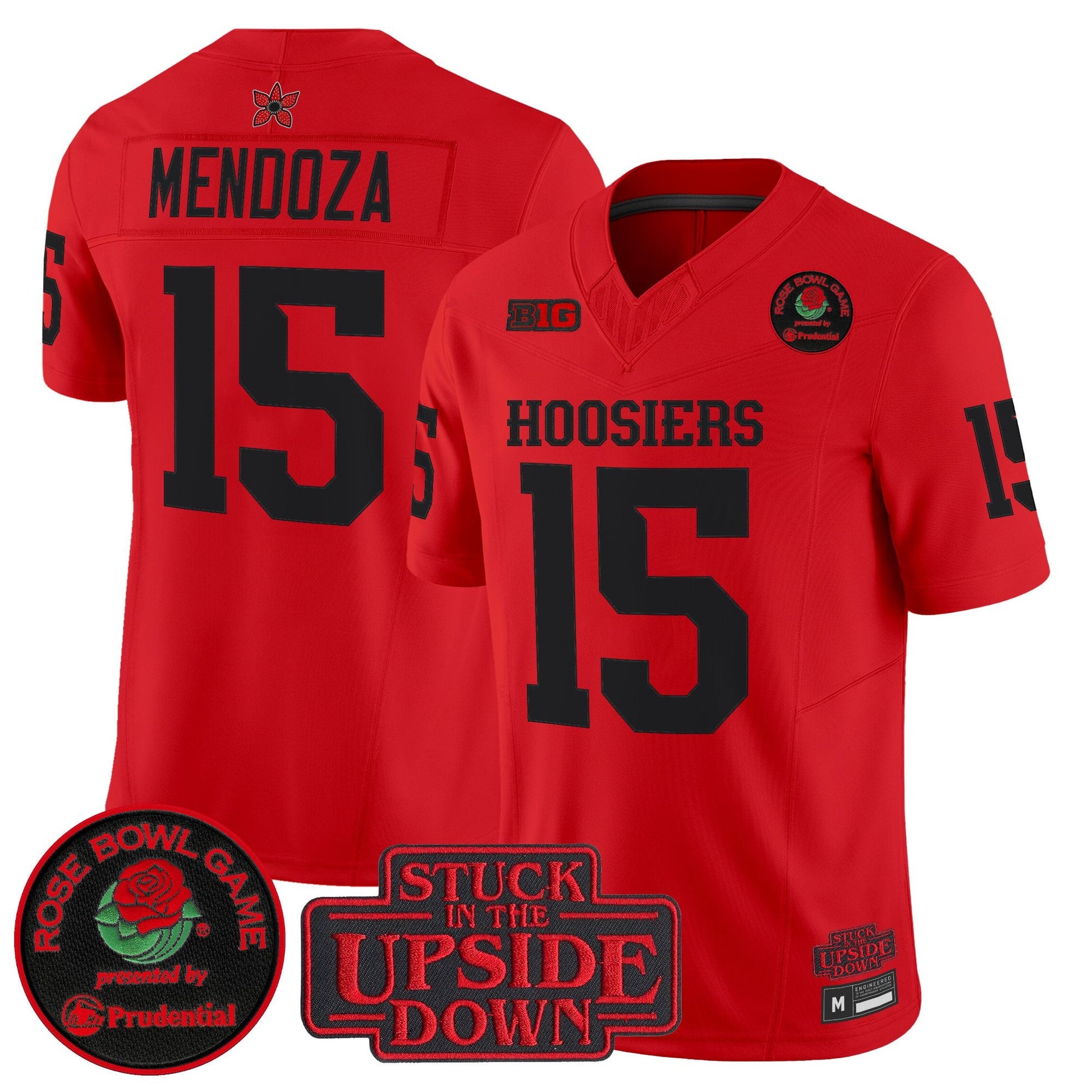 Men's Indiana Hoosiers 'Stranger Things Edition' Vapor Limited Jersey - 2025 Rose Bowl Patch - All Stitched