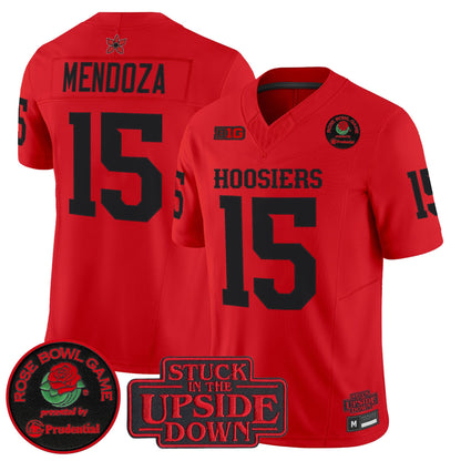 Men's Indiana Hoosiers 'Stranger Things Edition' Vapor Limited Jersey - 2025 Rose Bowl Patch - All Stitched