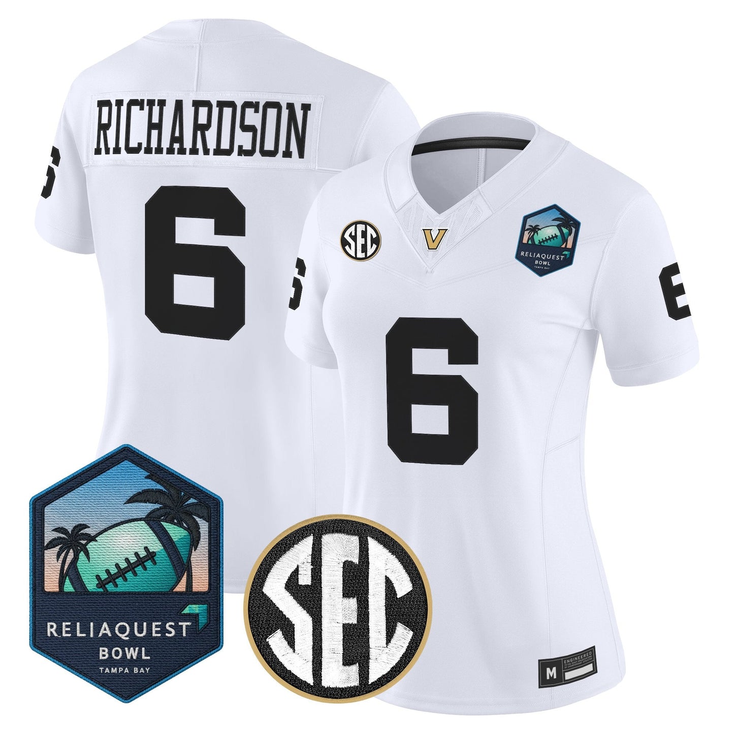 Women's Vanderbilt Commodores 2025 ReliaQuest Bowl Vapor Limited Jersey - All Stitched