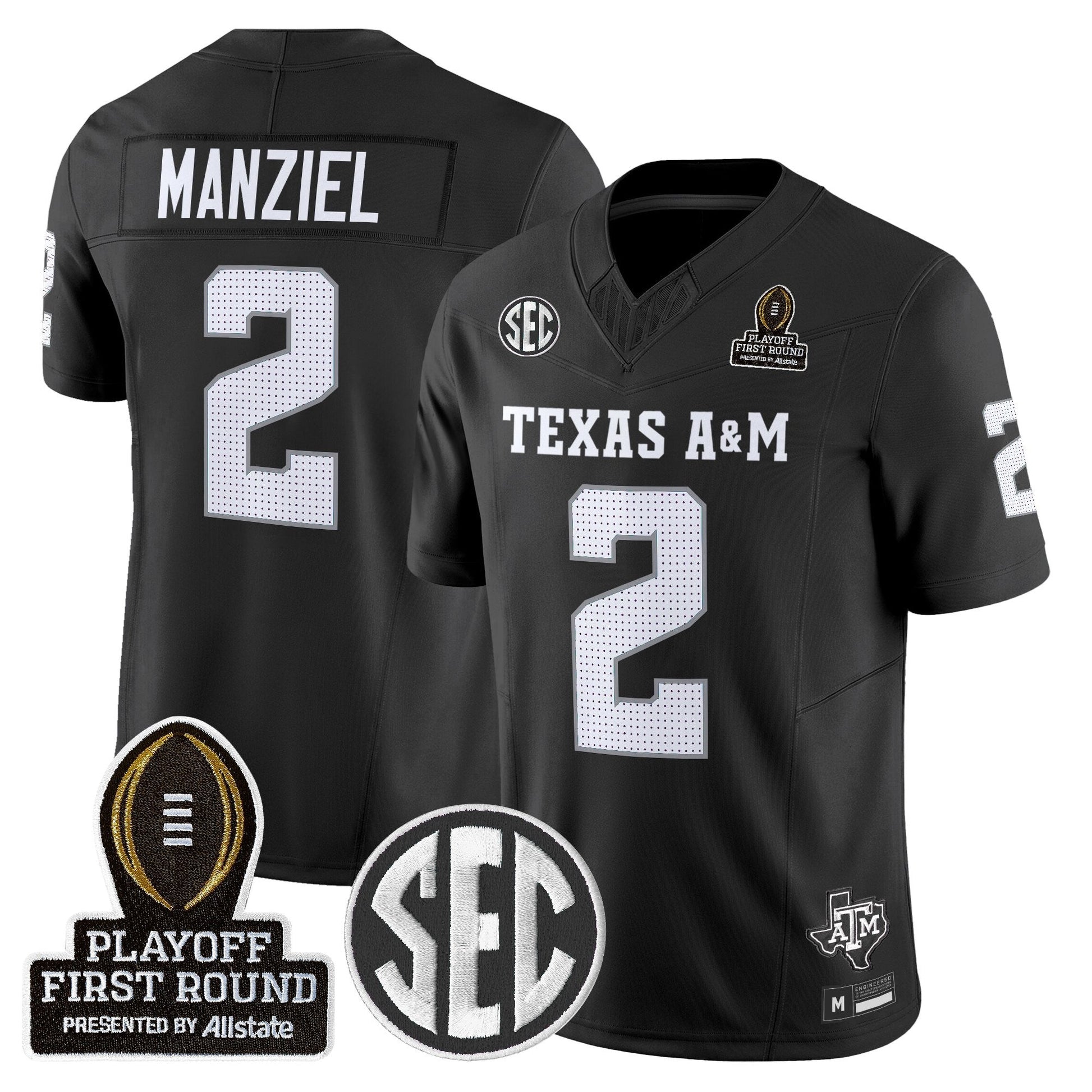 Men's Texas A&M Aggies 2025 Playoff First Round Vapor Limited Jersey - All Stitched