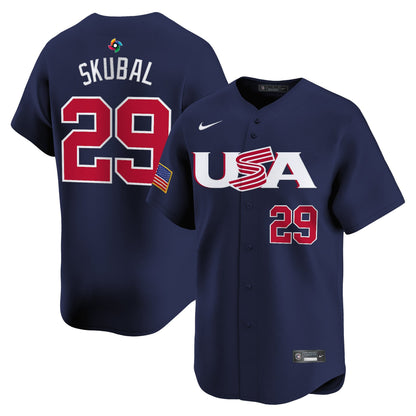 Men's Team USA World Baseball Classic Vapor Premier Jersey - 2026 Roster (Projected Number) - All Stitched