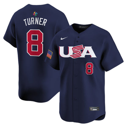 Men's Team USA World Baseball Classic Vapor Premier Jersey - 2026 Roster (Projected Number) - All Stitched