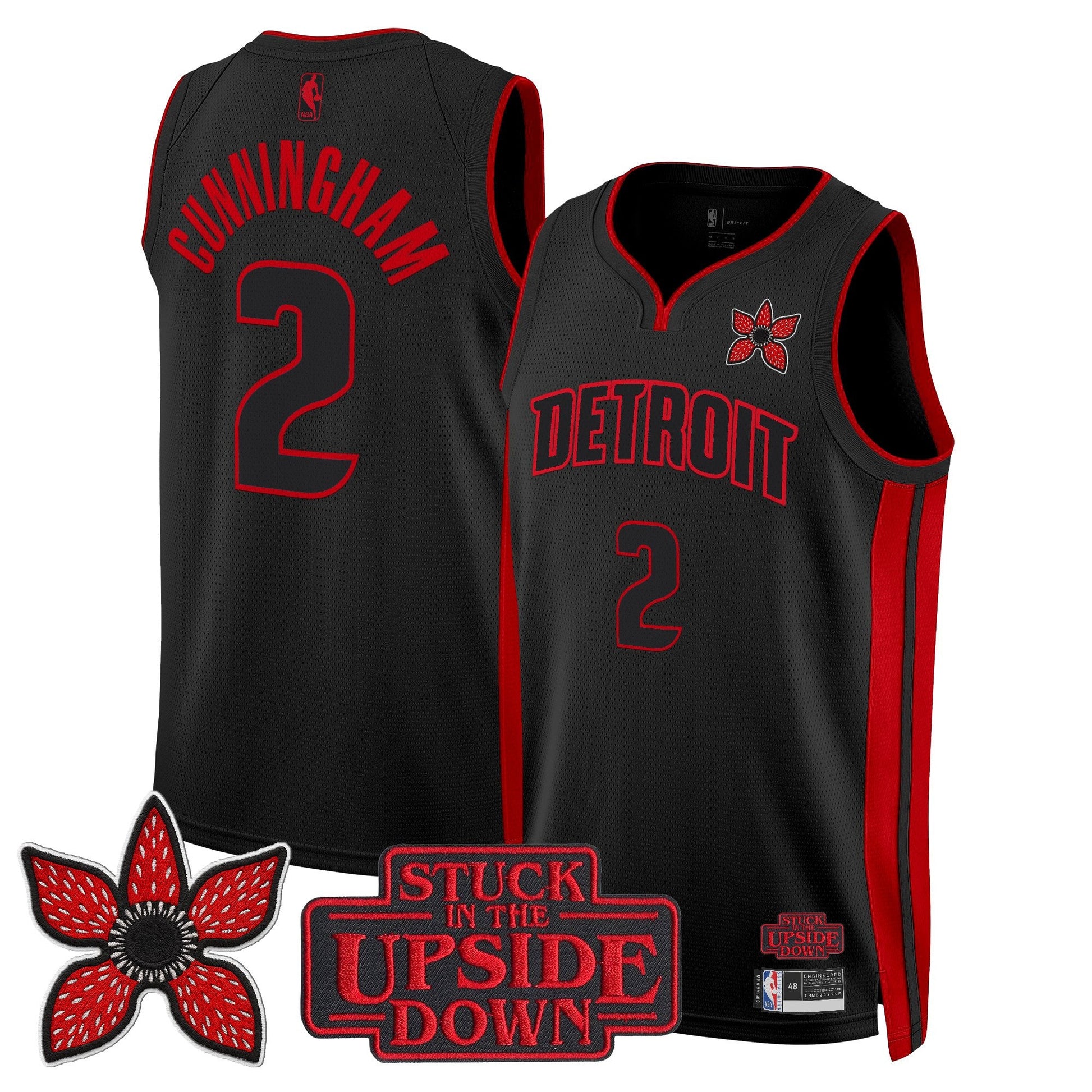 Men's Detroit Pistons 'Stranger Things Edition' Swingman Jersey - All Stitched