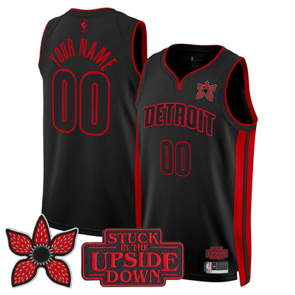 Detroit Pistons 'Stranger Things Edition' Swingman Custom Jersey - All Stitched