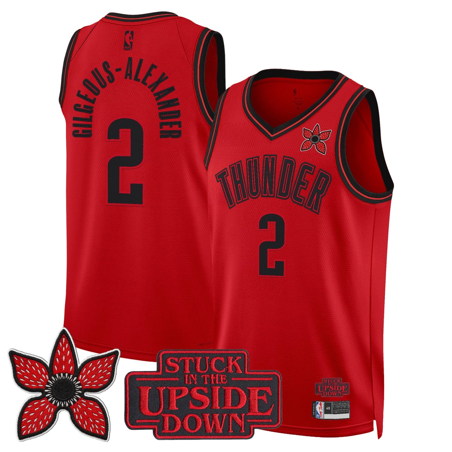 Men's Oklahoma City Thunder 'Stranger Things Edition' Swingman Jersey - All Stitched