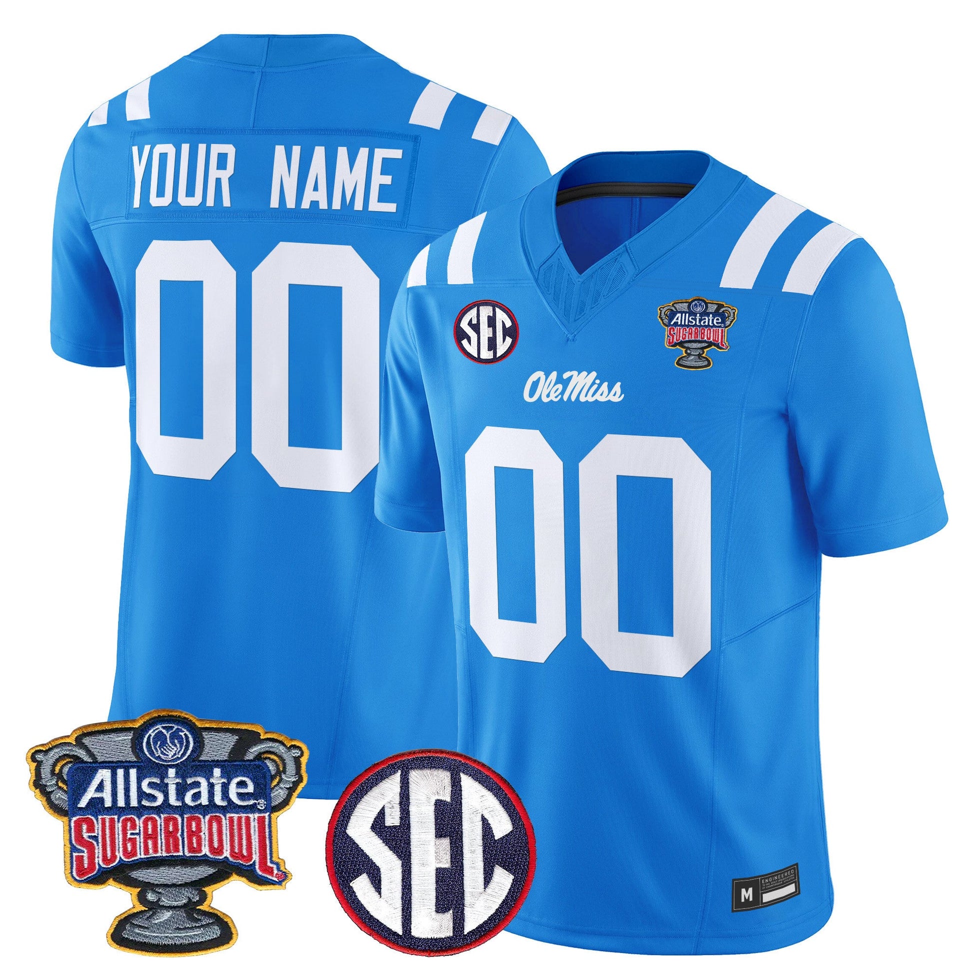 Ole Miss Rebels 2026 Sugar Bowl Vapor Limited Custom Jersey - All Stitched