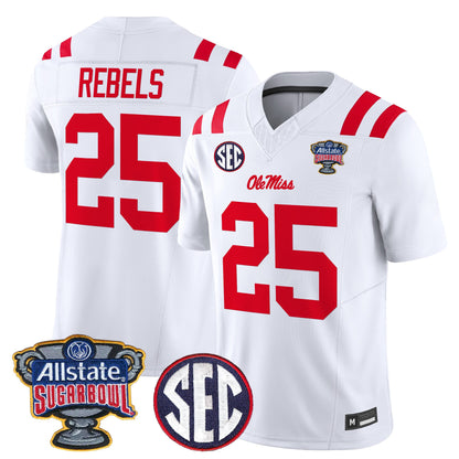 Ole Miss Rebels 2026 Sugar Bowl Vapor Limited Jersey - All Stitched