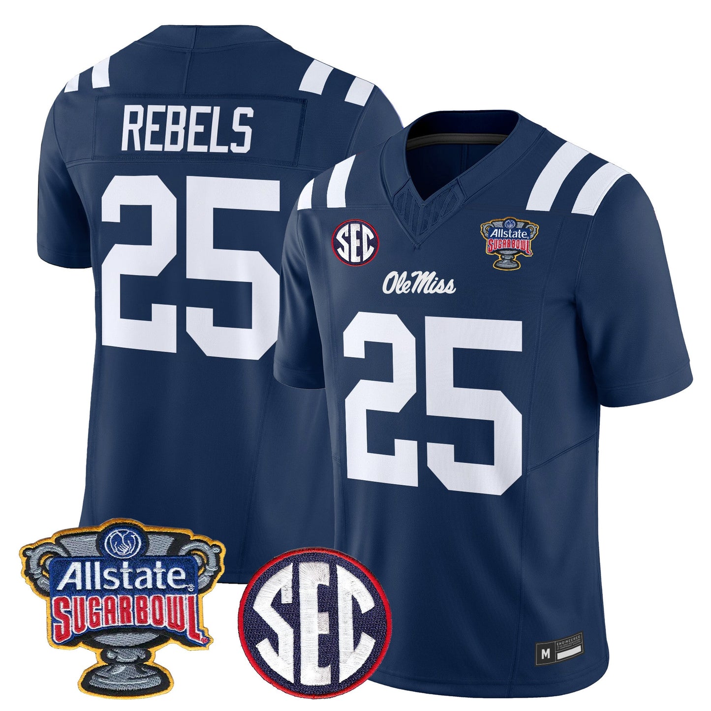 Ole Miss Rebels 2026 Sugar Bowl Vapor Limited Jersey - All Stitched