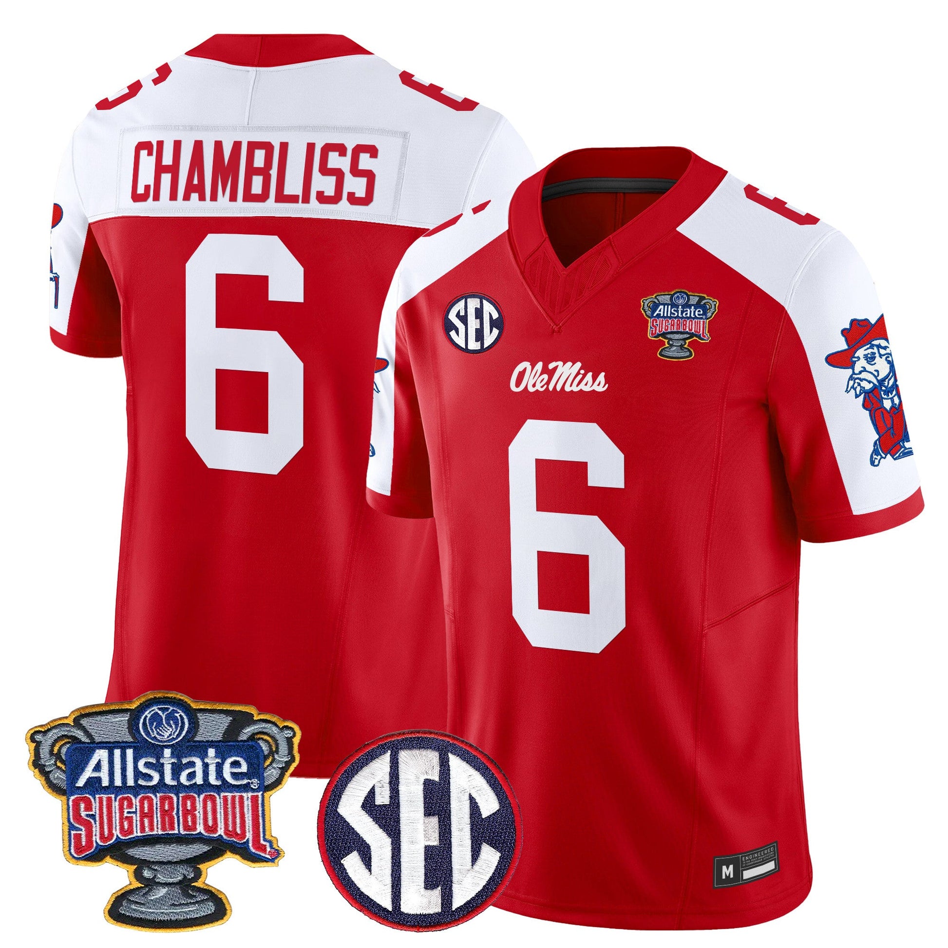 Ole Miss Rebels 2026 Sugar Bowl Vapor Limited Jersey - All Stitched