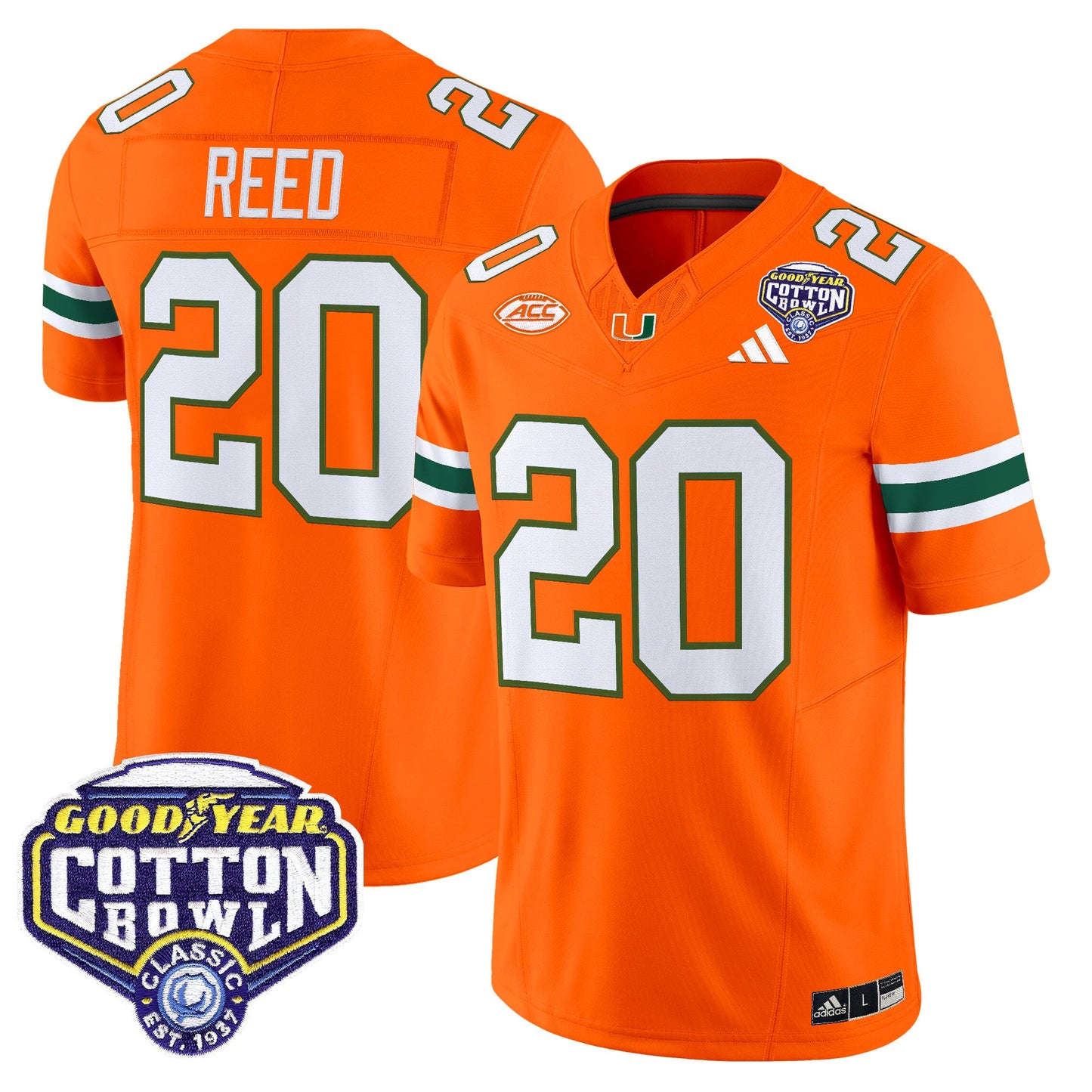 Men's Miami Hurricanes 2025 Vapor Limited Jersey - 2025 Cotton Bowl Patch - All Stitched