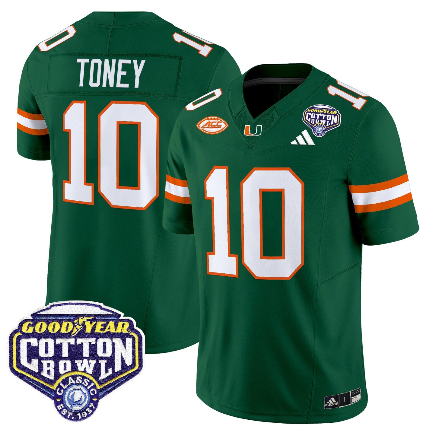 Men's Miami Hurricanes 2025 Vapor Limited Jersey - 2025 Cotton Bowl Patch - All Stitched