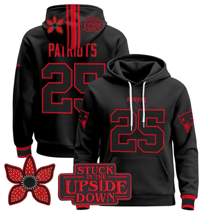 New England Patriots 'Stranger Things Edition' Premium Pullover Hoodie - All Stitched