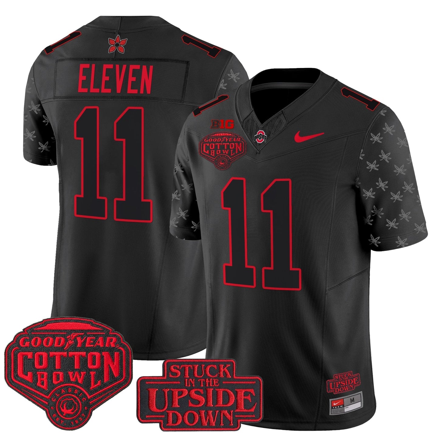 Ohio State Buckeyes 'Stranger Things Edition' Vapor Limited Jersey - 2025 Cotton Bowl Patch - All Stitched
