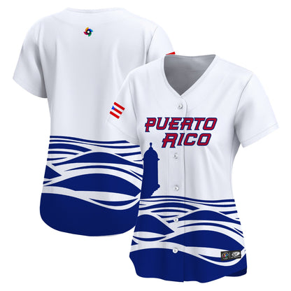 Women's Team Puerto Rico World Baseball Classic Vapor Premier Jersey - 2026 Roster - All Stitched