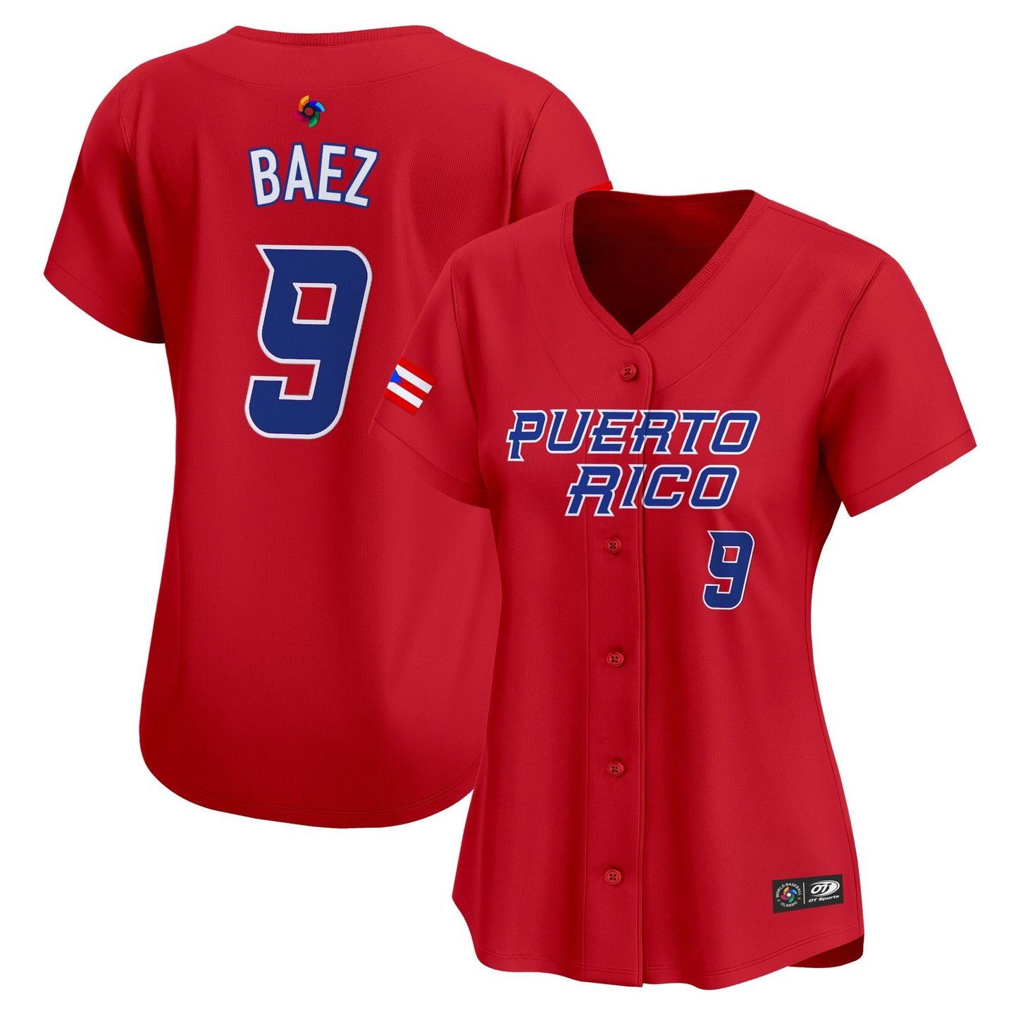 Women's Team Puerto Rico World Baseball Classic Vapor Premier Jersey - 2026 Roster - All Stitched