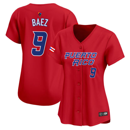 Women's Team Puerto Rico World Baseball Classic Vapor Premier Jersey - 2026 Roster - All Stitched