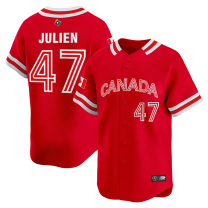 Men's Team Canada World Baseball Classic Vapor Premier Jersey - 2026 Roster (Projected Number) - All Stitched