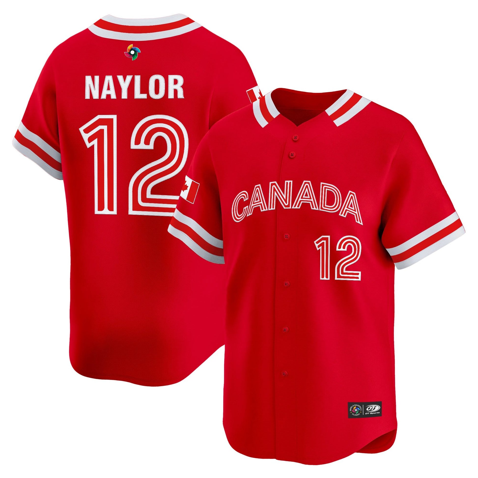 Men's Team Canada World Baseball Classic Vapor Premier Jersey - 2026 Roster (Projected Number) - All Stitched