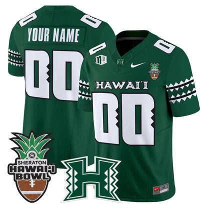 Hawai'i Rainbow Warriors 2025 Hawai'i Bowl Vapor Limited Custom Jersey - All Stitched