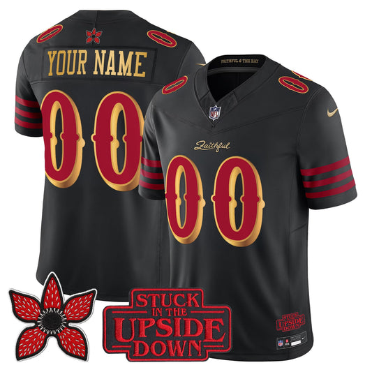 San Francisco 49ers 'Rivalries x Stranger Things' Vapor Limited Custom Jersey - All Stitched