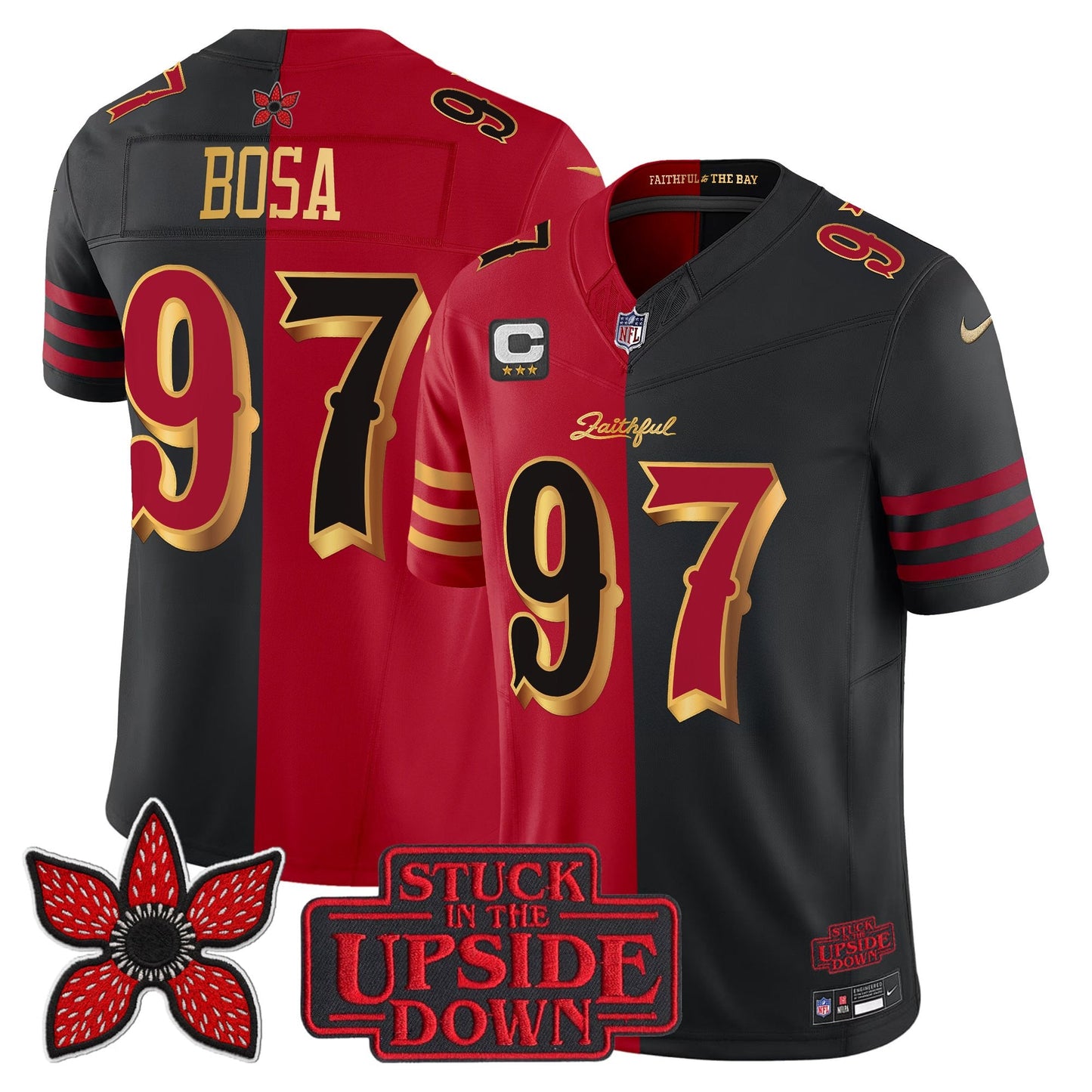Men's San Francisco 49ers 'Rivalries x Stranger Things' Vapor Limited Jersey - All Stitched