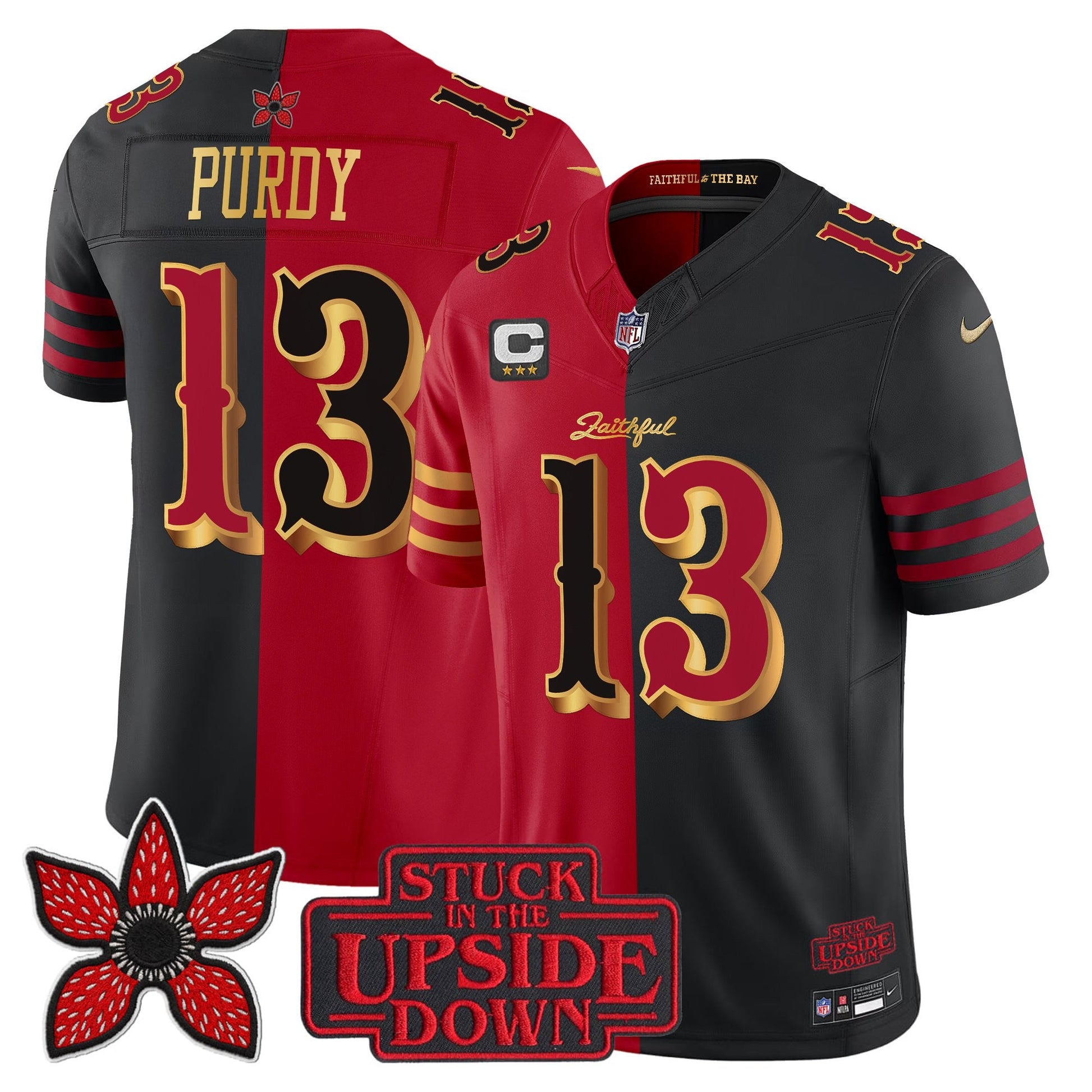 Men's San Francisco 49ers 'Rivalries x Stranger Things' Vapor Limited Jersey - All Stitched